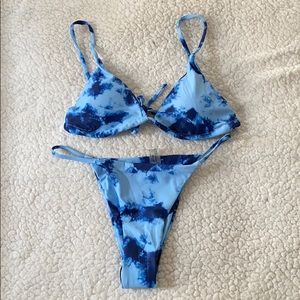 Blue Tie-dye Bikini